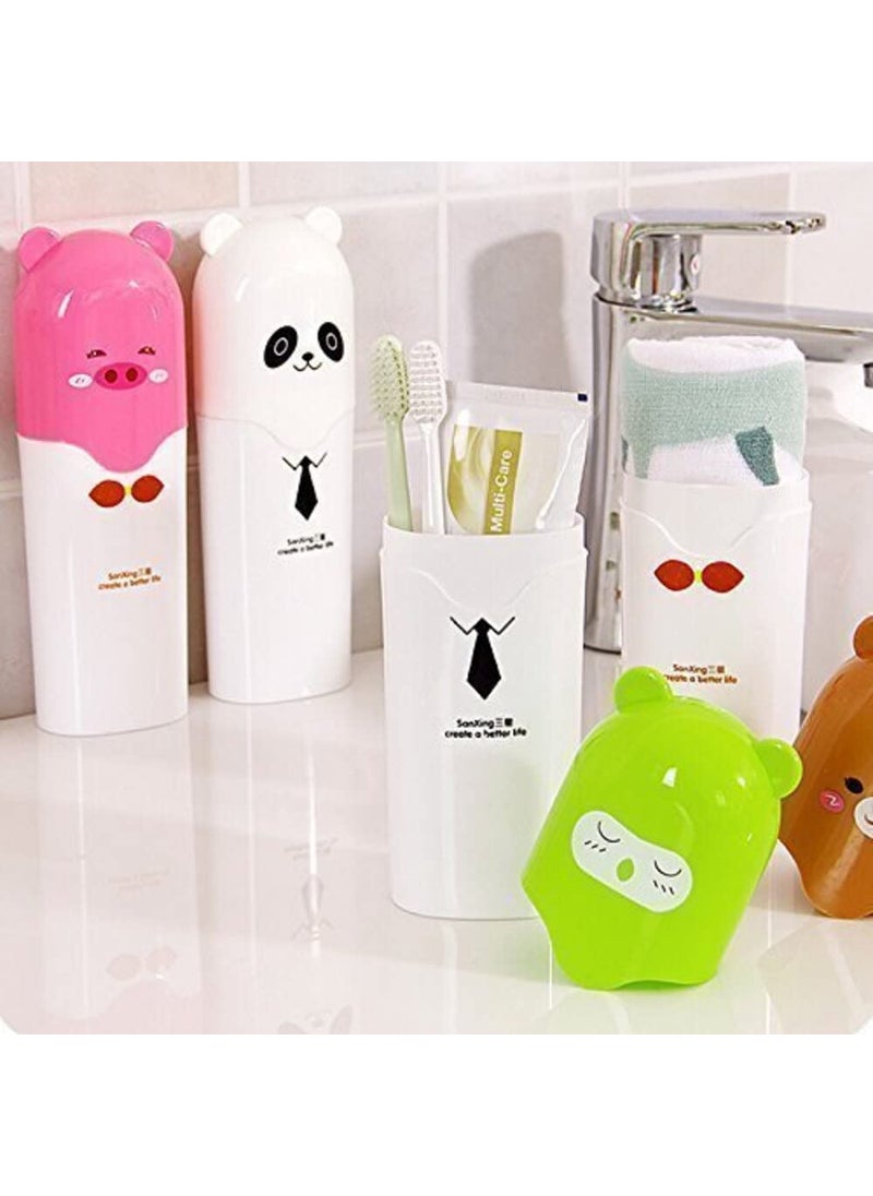 WHOLE MART WHOLE MART Toothbrush Toothpaste Stand Holder Bathroom Storage Organizer Plastic  - Image 2