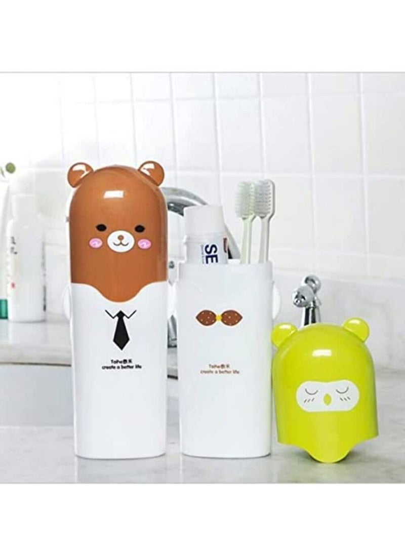 WHOLE MART WHOLE MART Toothbrush Toothpaste Stand Holder Bathroom Storage Organizer Plastic  - Image 5