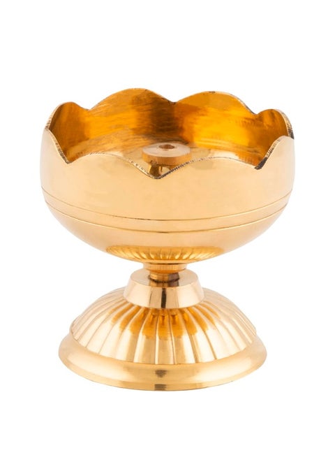 Shubhkart Handmade Solid Brass Indian Diya Lamp for Pooja, Oil Lamp (Sunflower Diya) Religious Rituals | Home Décor, Office & Temples | Festive Gifts