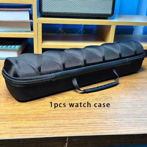 RIGICASE 6 Slots Watch Case, Men's Hard Watch travel Storage Organizer box with soft foam insert, fit up to 55mm face watch - Image 5