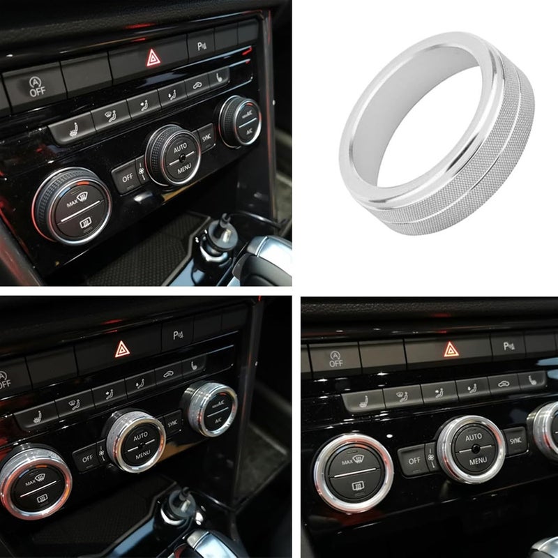 QASULER A/C Knob Trim Ring Cover for VW Models - Image 3