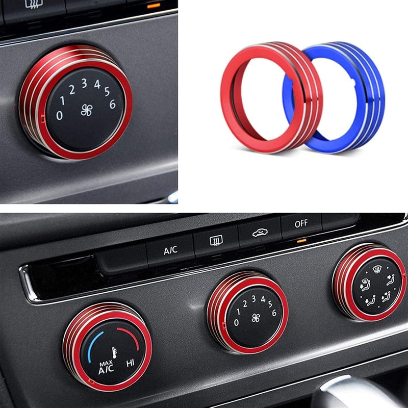 QASULER A/C Knob Trim Ring Cover for VW Models - Image 4