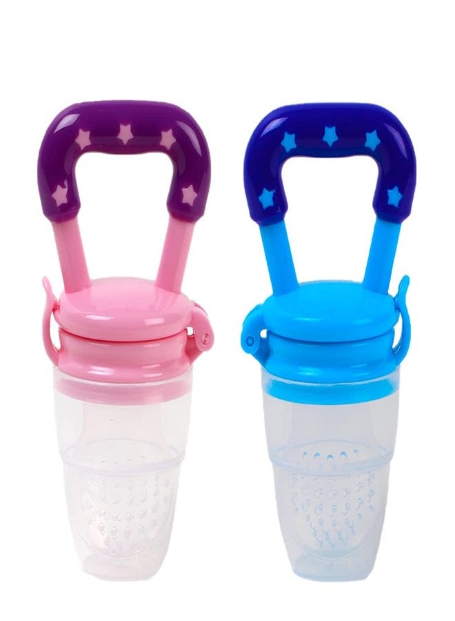 VHOI New Born Baby Silicone Fruit and Juice Feeder with Cover BPA Free Nibbler Teether for Baby Kids Nipple Pacifier for Fruits (Multicolored) (2) - Image 1