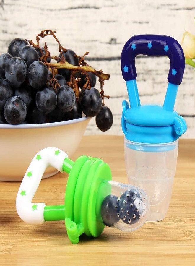 VHOI New Born Baby Silicone Fruit and Juice Feeder with Cover BPA Free Nibbler Teether for Baby Kids Nipple Pacifier for Fruits (Multicolored) (2) - Image 3