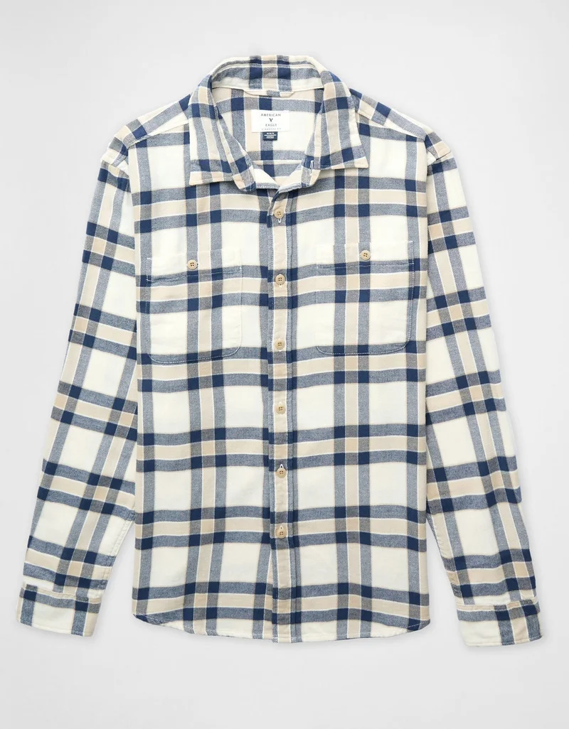 American Eagle  AE Flannel Shirt for Men | Best Price UAE