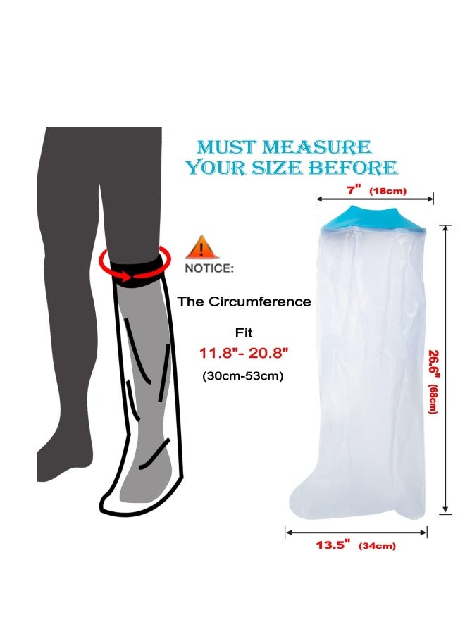Generic Waterproof Cast Cover Long Leg Child For Shower Bath Wound Barrier Bandage Protector Watertight Cast Bag For Kids Foot Ankle Orthopedic Boot Part Away From Moisture Keep Casts Bandage Dry(Large) - Image 3
