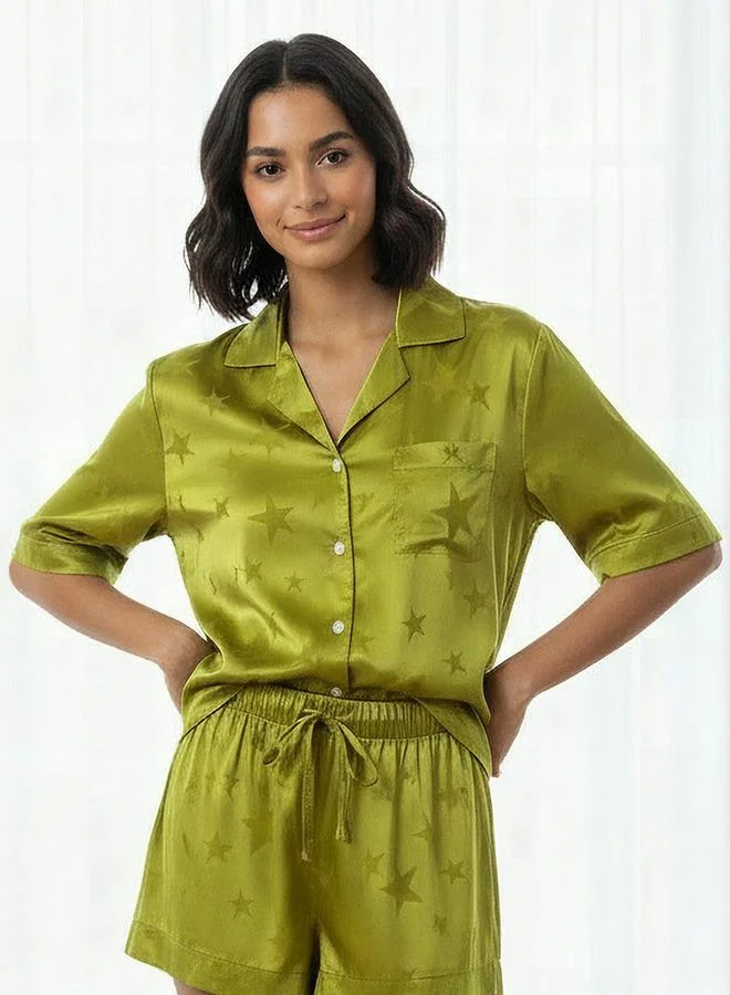 Aadaraya Aadaraya Shorts Set Button-Down Shirt & Shorts