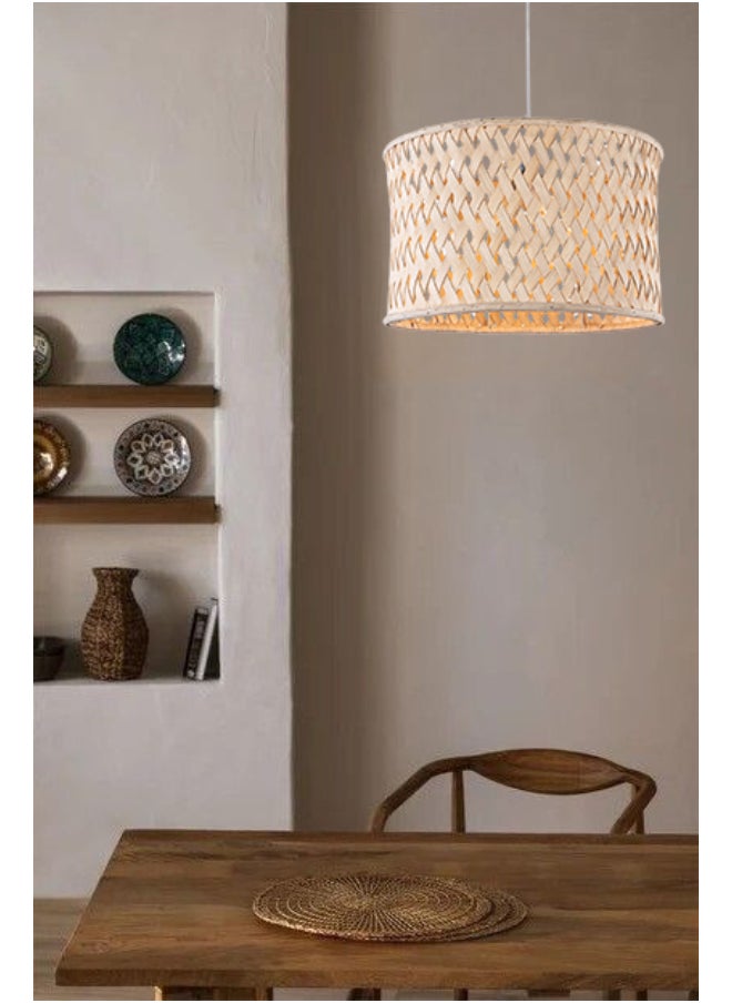 tbshomelamp - Bamboo-Boho Celling Lighting Beige  40x25 cm - Image 1