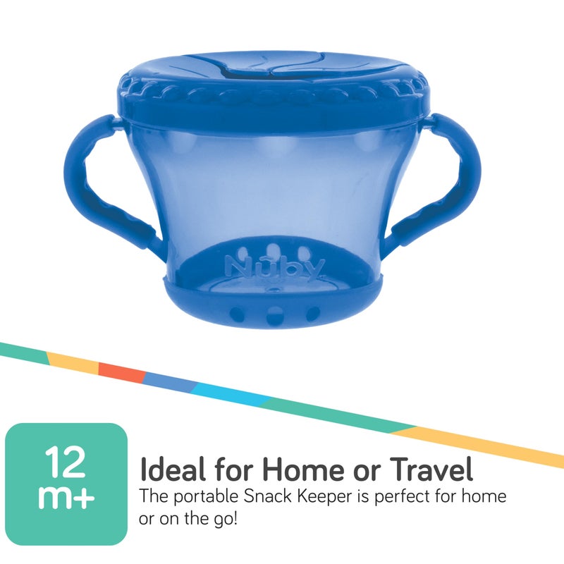 Nuby 2-Pack Snack Keepers, Blue and Green - Image 4