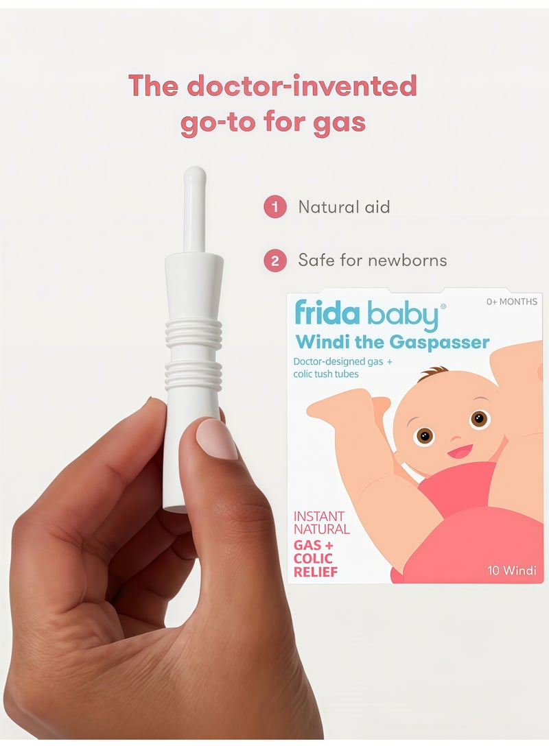 فريدا بيبي مُسكّن غازات ومغص الأطفال من ويندي | ١٠ قطع | صُنع في السويد | راحة فورية من آلام البطن | آمن، طبيعي، وخالٍ من مادة BPA | مُعتمد من أطباء الأطفال، تصميم ناعم ولطيف | سهل الاستخدام لحديثي الولادة والرضع - Image 3