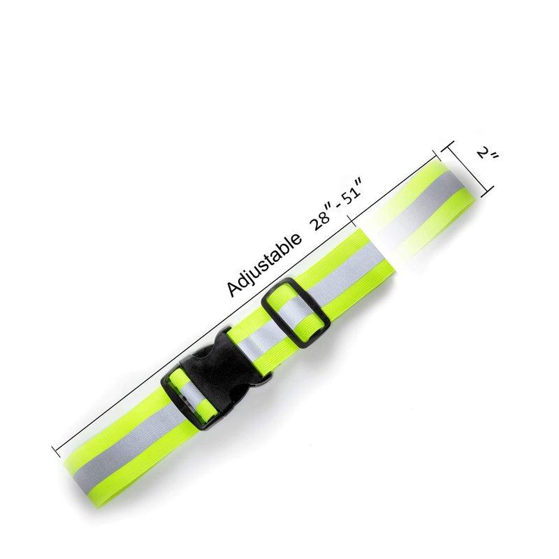 DASHGLOW - 2 Pack - Reflective Glow Belt Safety Gear, Pt Belt, for Running Cycling Walking Marathon Military (2 Pack) - Image 2