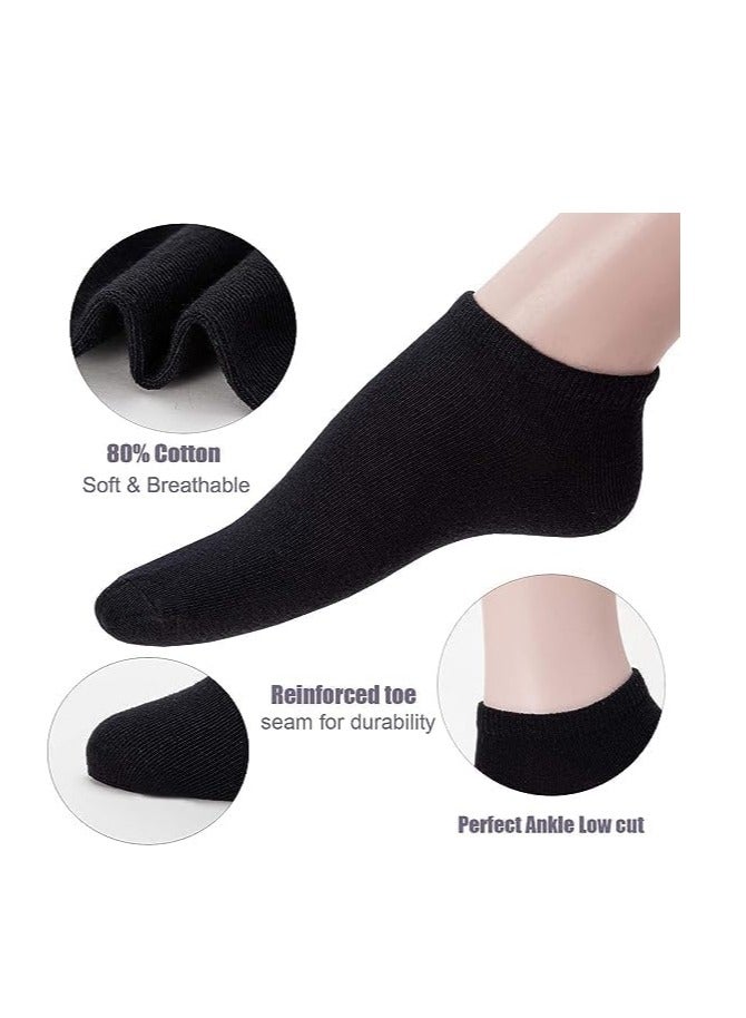 شيزي 6 أزواج من الجوارب الرياضية القصيرة للكاحل - جوارب رياضية من القطن والسباندكس بمقاس واحد - Image 3