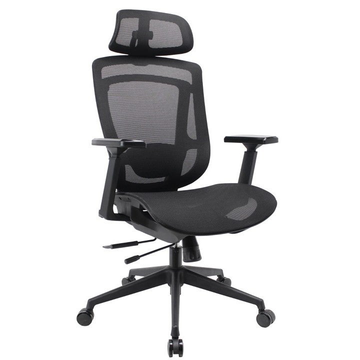 Multiwood Superior Comfort Office Seating with Deep Padding, Posture Support and Relaxed Tilt Function – Black - Image 1