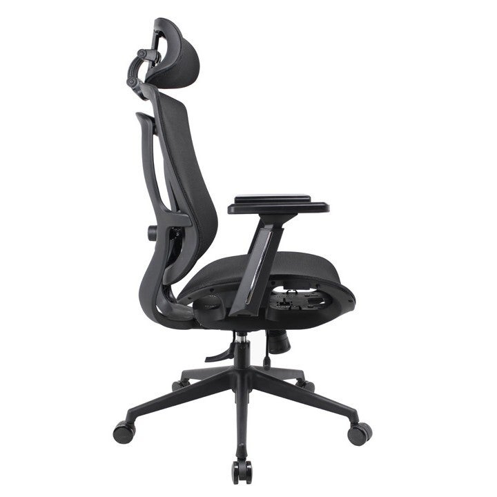 Multiwood Superior Comfort Office Seating with Deep Padding, Posture Support and Relaxed Tilt Function – Black - Image 4
