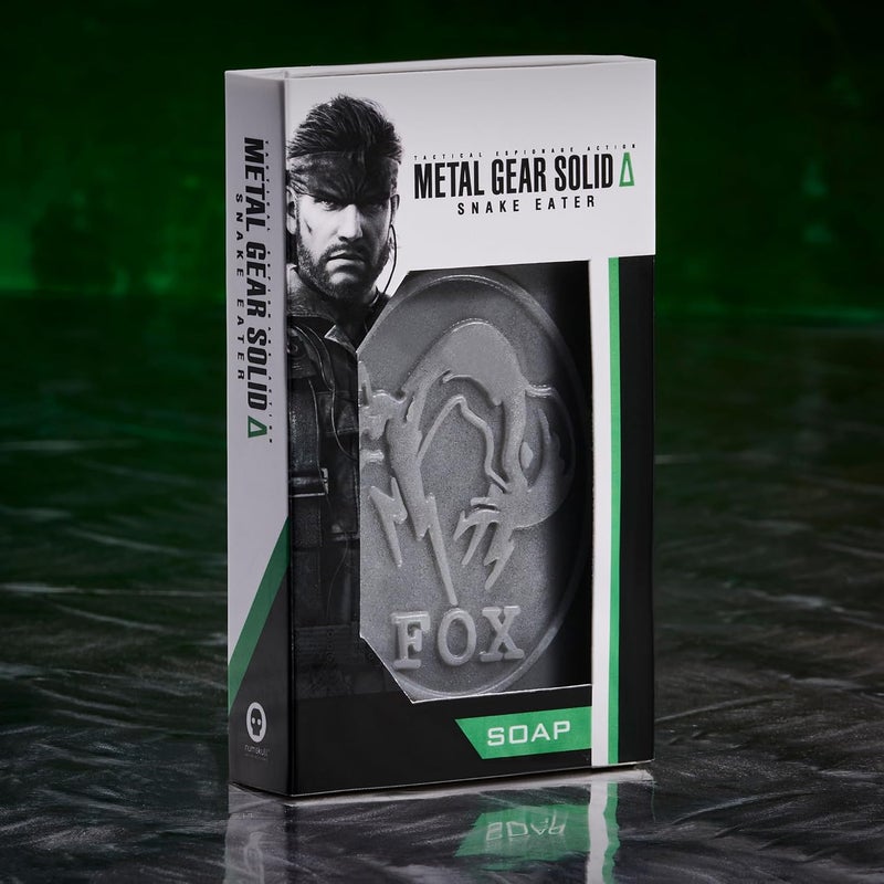 numskull Official Metal Gear Solid Delta: Snake Eater Soap on a Rope – Dog Tag Shaped Gamer Soap with Metal Chain – Tactical Gift for Fans - Image 5