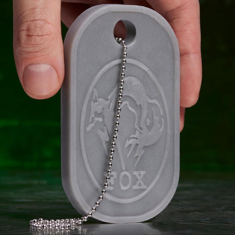 numskull Official Metal Gear Solid Delta: Snake Eater Soap on a Rope – Dog Tag Shaped Gamer Soap with Metal Chain – Tactical Gift for Fans - Image 3