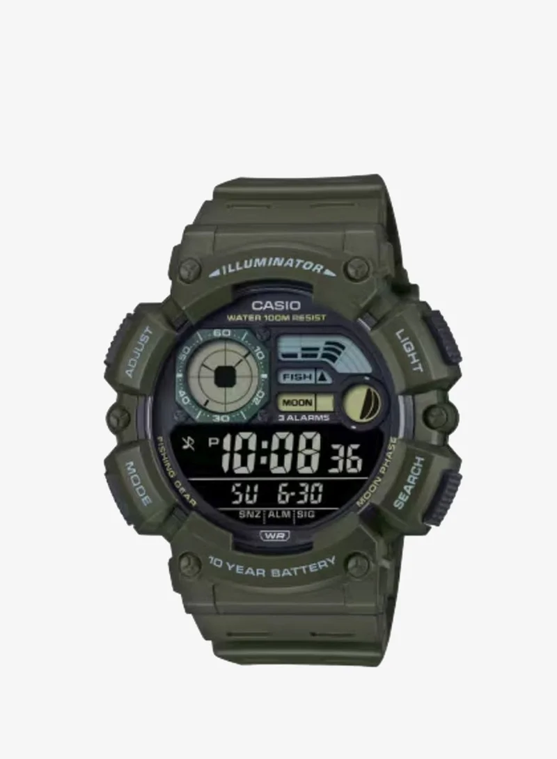 CASIO Men's Resin Digital Watch WS-1500H-3BVDF - 50.1 mm