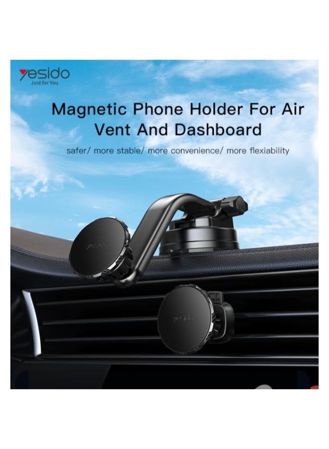 Yesido C159 Magnetic car mount mobile phone holder suction cup type Car air outlet navigation bracket - Image 2
