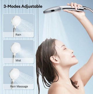 High Pressure Shower Head with 3 Spray Modes, Water Saving Shower Head with ON/OFF Pause Switch, Anti-clog Nozzles Handheld Showerhead - view 2