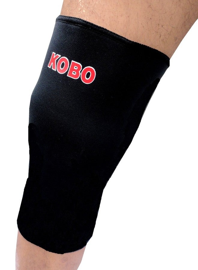Kobo 3620 Neoprene Knee Support, Compression Knee Support, Knee Cap, Knee Sleeves Brace for Running, Jogging, Sports, Joint Pain Relief, Arthritis and Injury Recovery, Medium (Black)