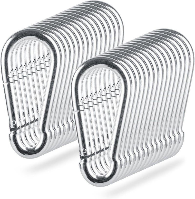 APACALI Spring Snap Hooks M5 M6 M8 M10 Carabiner Heavy Duty Carabiner Clips Galvanized Steel Quick Links Caribiniers Hammocks Hooks for Camping Hiking Outdoor Swing Pet Leash Gym - Image 1