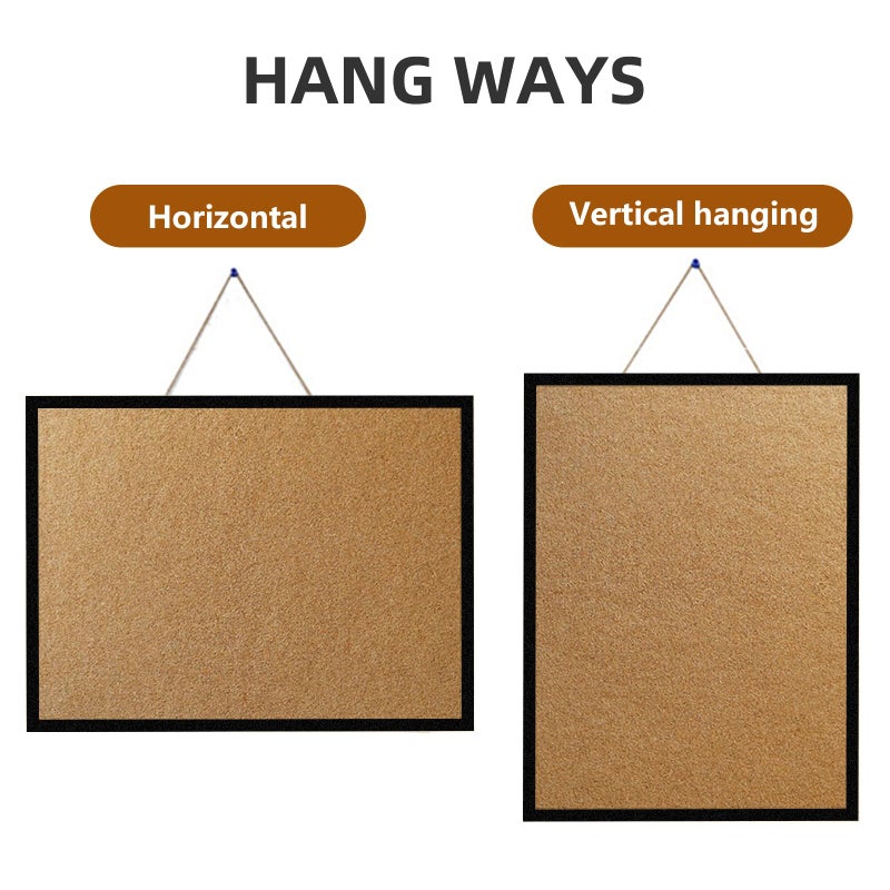 TooCust 20â€ x 28â€ Cork Boards for Walls with Black Wooden Frame 1pack, Whiteboard and Cork Board Combo Double Sided Office Board for Wall Organizer, Bulletins Board Hanging Pin Board for School Home Office - Image 5