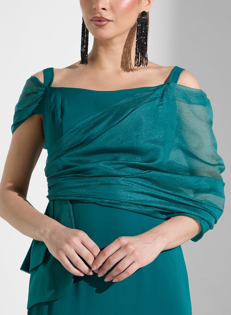 ايرا فستان سهرة زمردي - Image 3