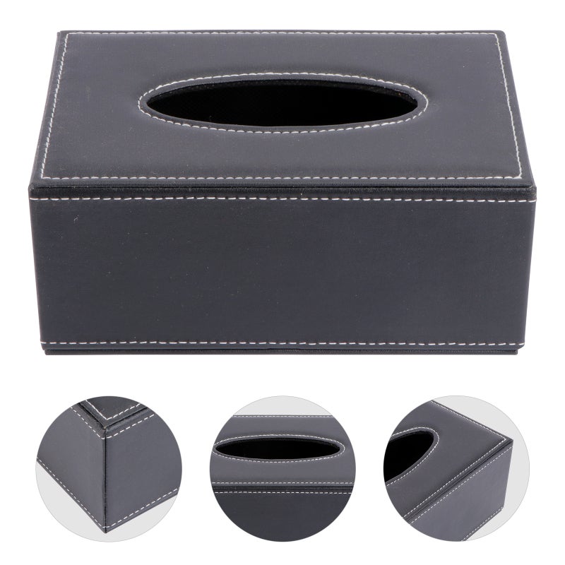 2 pcs Stylish Tissue Box Practical Household Napkin Container ( , Black) - Image 3