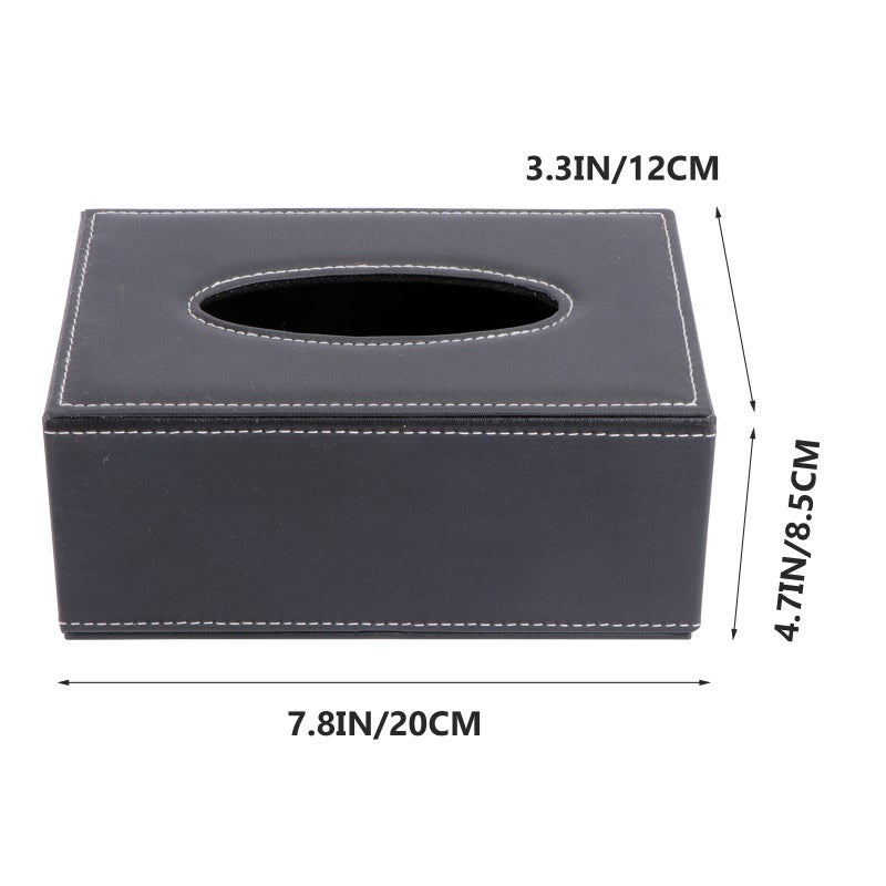 2 pcs Stylish Tissue Box Practical Household Napkin Container ( , Black) - Image 2