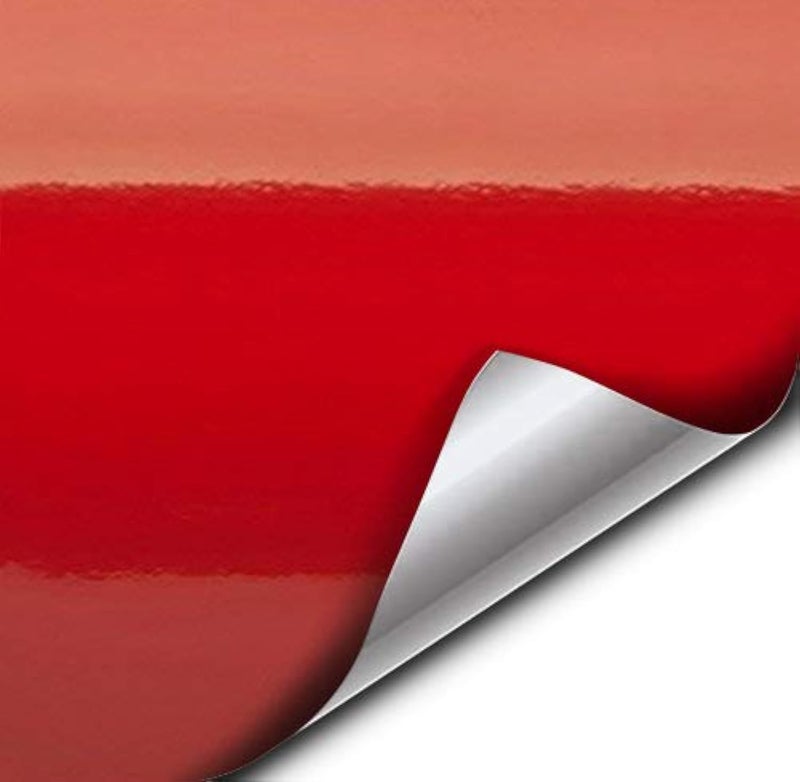 VViViD Red Gloss Car Wrap Vinyl Roll with Air Release Adhesive 3mil 15ft x 5ft