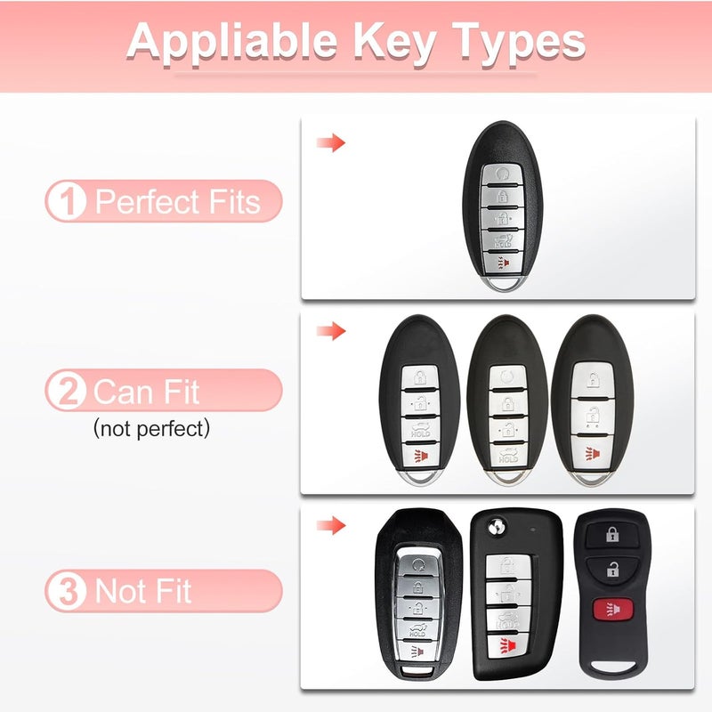 YO&YOYE Pink TPU Key Fob Cover with Keychain - Image 2