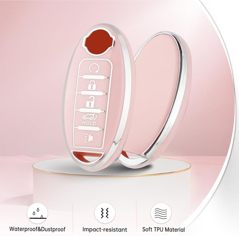 YO&YOYE Pink TPU Key Fob Cover with Keychain - Image 3
