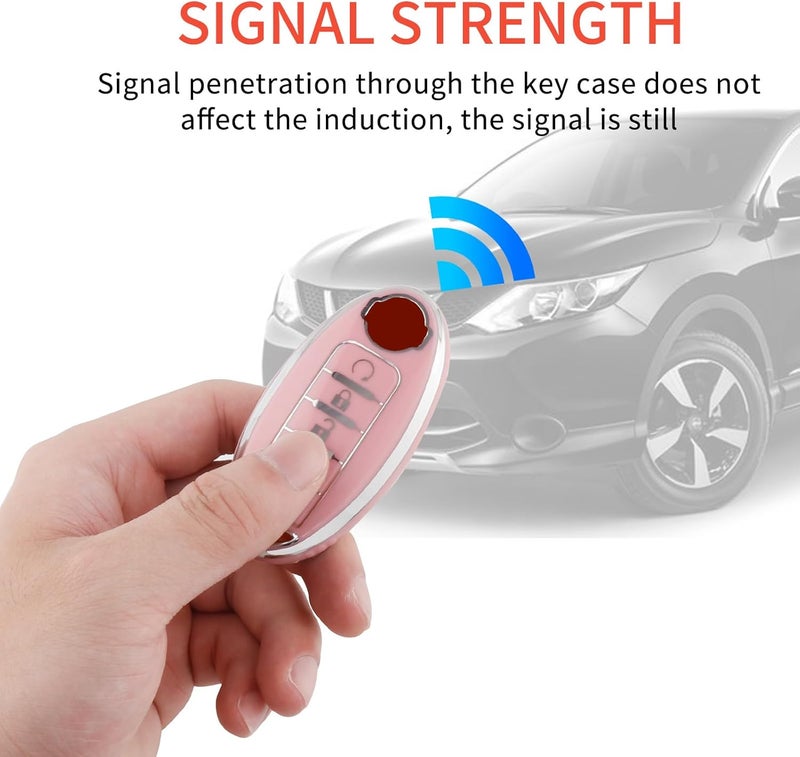 YO&YOYE Pink TPU Key Fob Cover with Keychain - Image 5