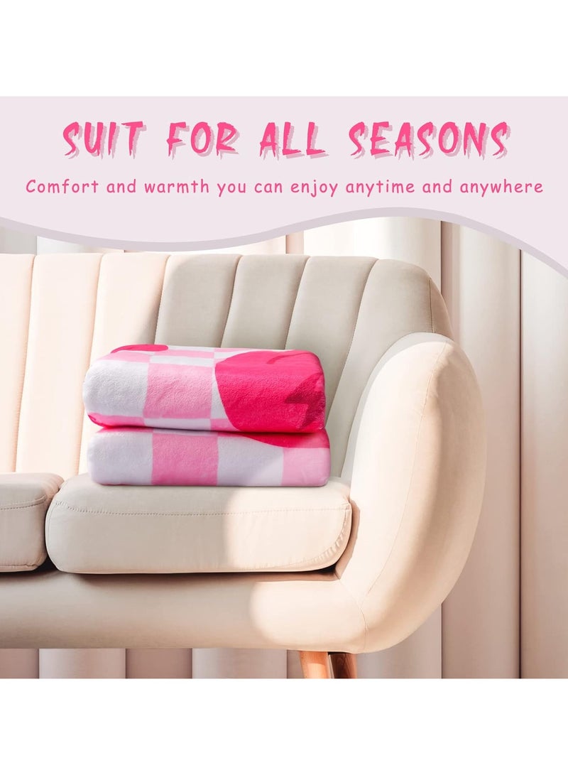 general College Style Blanket Cute Flannel Soft Blanket Plush Cozy Fluffy Blanket College Style Bedding College Style Room Decoration Dorm Room Living Room - Image 5