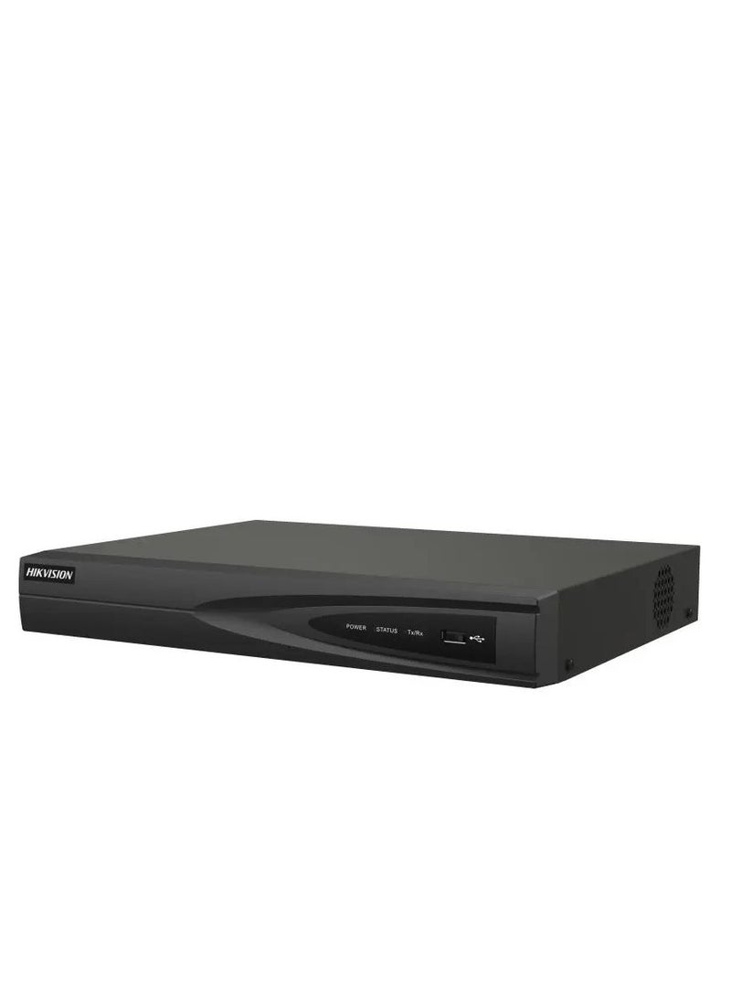 4-ch 1U 4 PoE 4K NVR, Up to 40 Mbps Incoming Bandwidth, Up to 1-ch@8 MP/3-ch@4 MP/6-ch@1080p Decoding Capacity, Up to 4-ch IP Camera Inputs, Black | DS-7604NI-Q1/4P (NO HDD)
