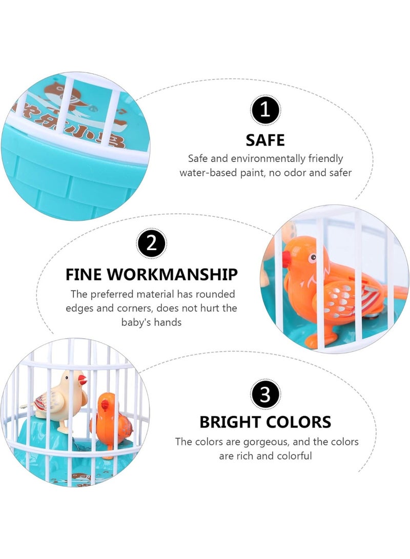 Hanging Bird Cage Toy Kids Singing Chirping Bird Toy Realistic Sounds Movements Bird Figure Pet Caged Bird Toy - Image 5