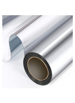 YQbest Privacy Self-adhesive Glass Sticker for Home Office Reflective Mirror Film, Sun Blocking Anti UV Window Tint silver  - Image 1