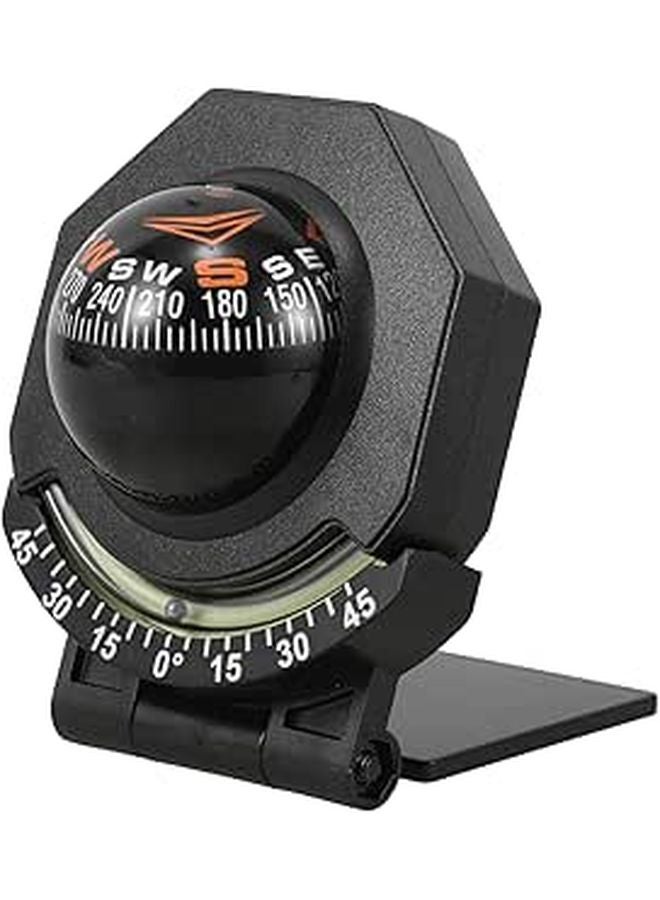 High Precision Luminous Folding Car Boat Compass with Suction Cup Mount for Dashboard Navigation - Image 1
