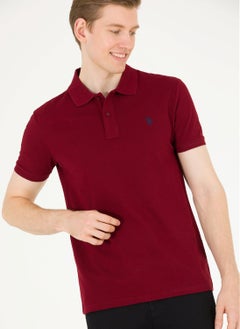 Base. Polo Assn. Claret Red Men's Polo T-Shirt GTP04IY023