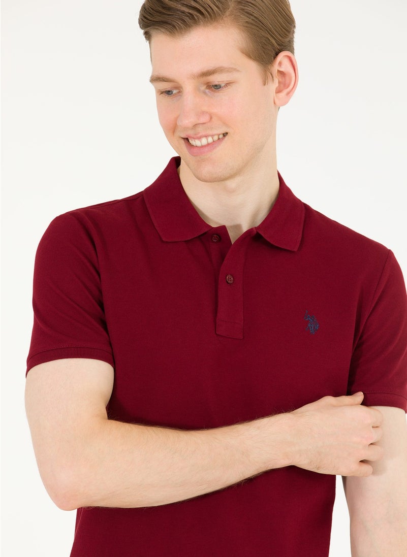 U.S. Polo Assn. - Base. Polo Assn. Claret Red Men's Polo T-Shirt GTP04IY023 - Image 1