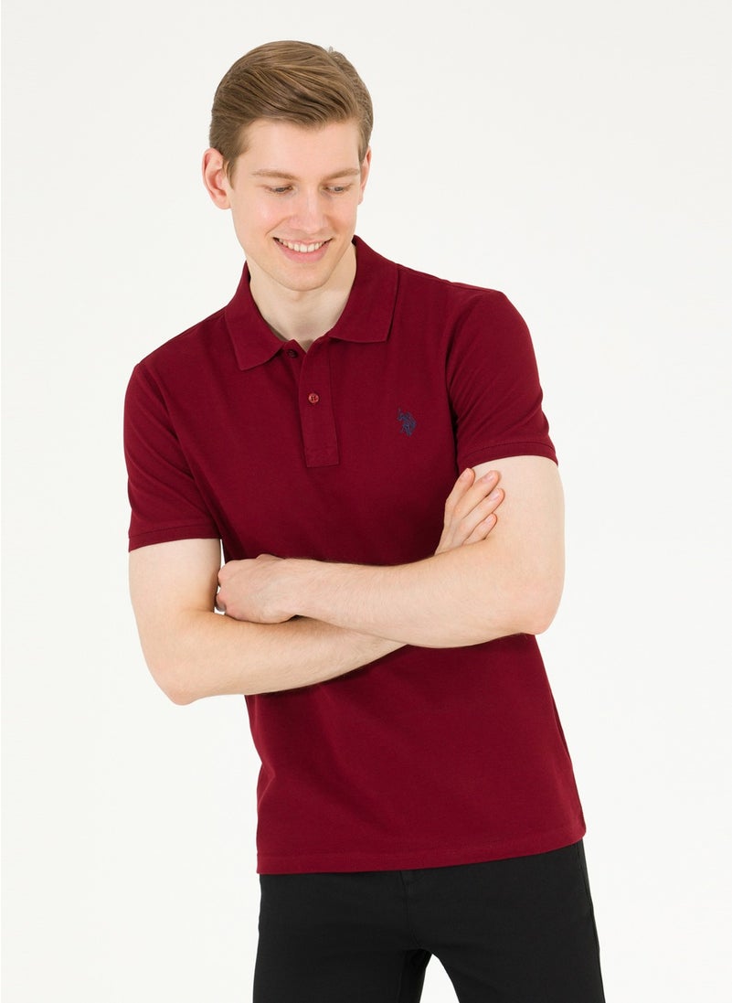 U.S. Polo Assn. - Base. Polo Assn. Claret Red Men's Polo T-Shirt GTP04IY023 - Image 1