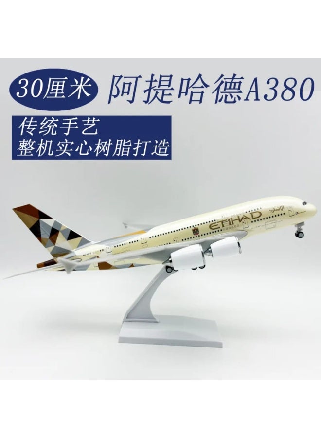ETIHAD 30cm Diecast Airplane Model – Collectible Aircraft Toy with Stand – Ideal for Aviation Enthusiasts and Kids Airplane models child birthday gift Christmas gift plane models - Image 4
