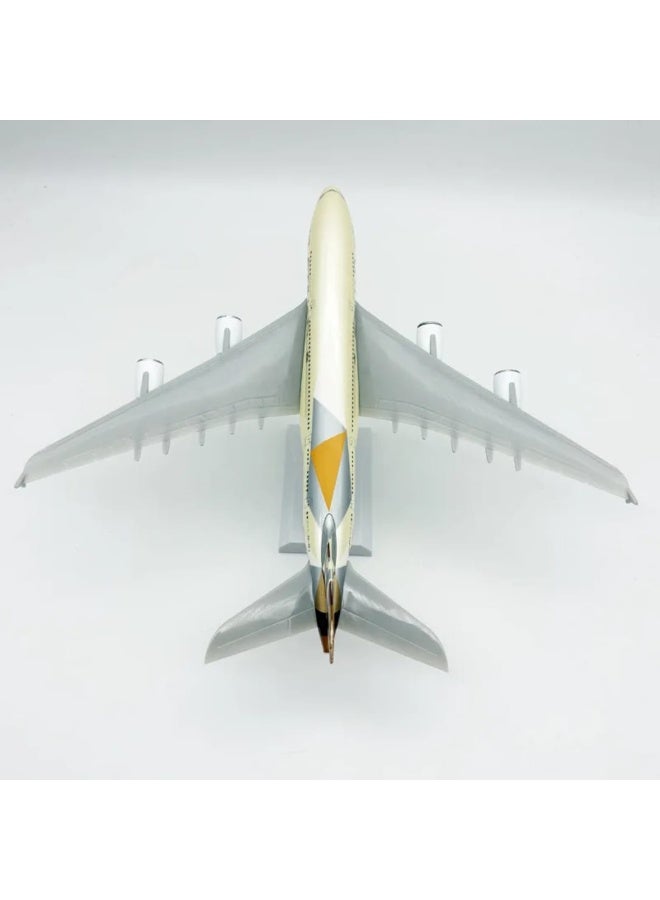 ETIHAD 30cm Diecast Airplane Model – Collectible Aircraft Toy with Stand – Ideal for Aviation Enthusiasts and Kids Airplane models child birthday gift Christmas gift plane models - Image 2