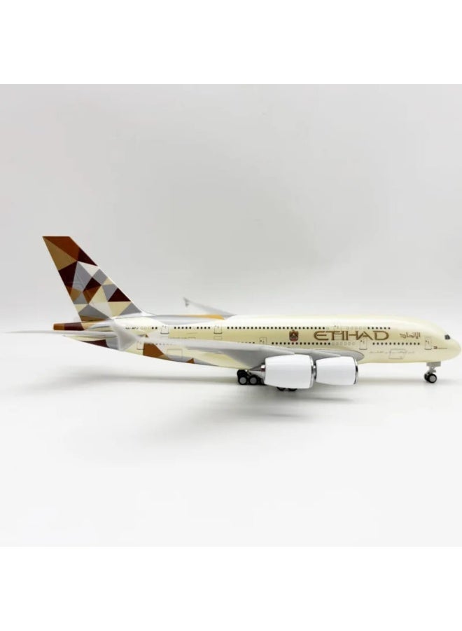 ETIHAD 30cm Diecast Airplane Model – Collectible Aircraft Toy with Stand – Ideal for Aviation Enthusiasts and Kids Airplane models child birthday gift Christmas gift plane models - Image 3