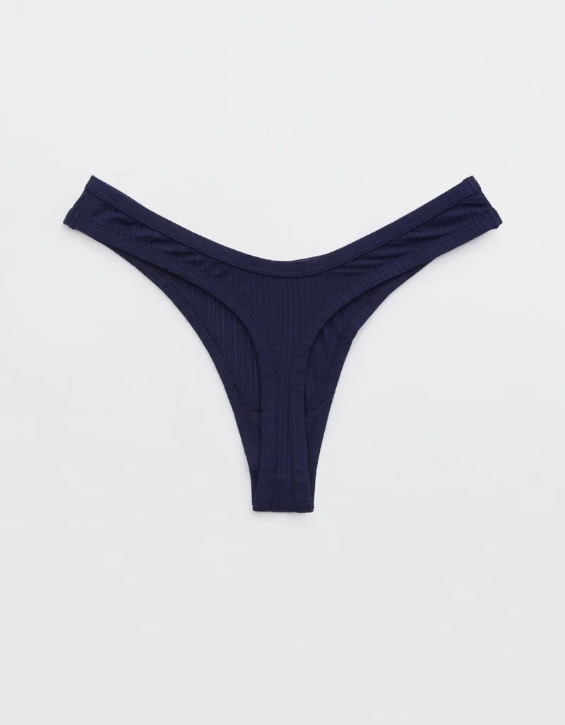 Aerie Superchill Modal Rib Thong Underwear