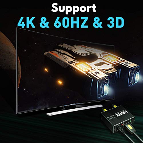 Wonlyus HDMI Splitter 1 in 2 Out, HDMI Splitter 1 to 2 Amplifier for Full HD HDMI 2.0 1080P/ 3D/ 4K for Xbox PS4 PS3 Fire Stick Roku Blu-Ray Player Apple TV HDTV - Image 4