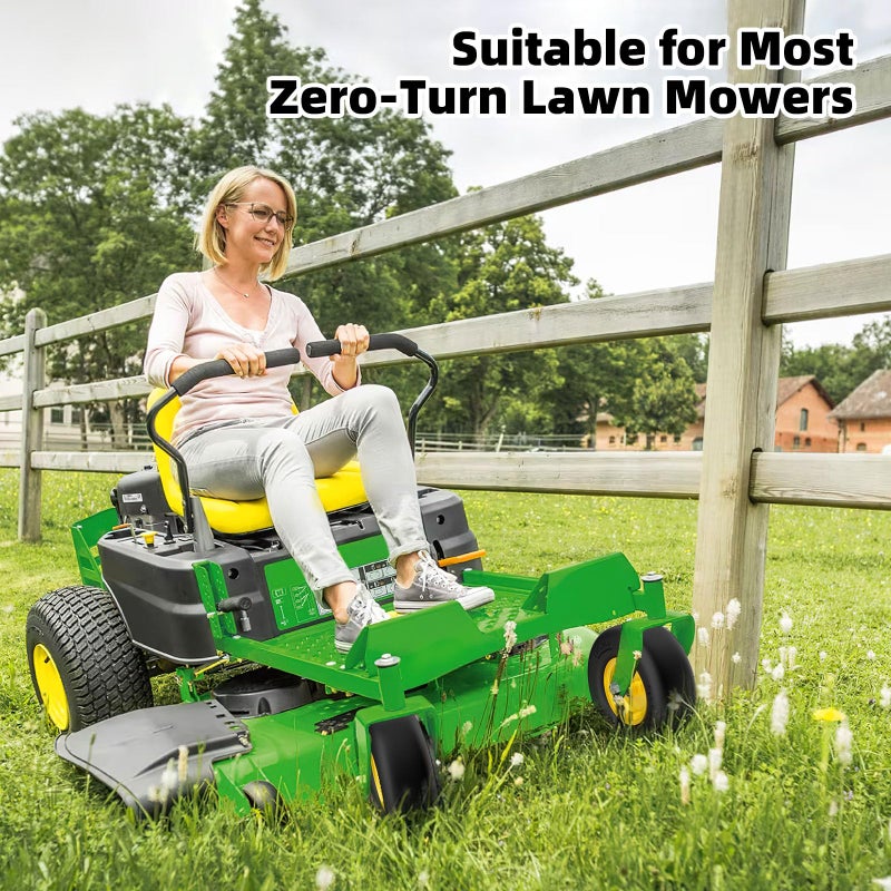 RONPOW 13x5.00-6 Flat Free Lawn Mower Tire and Wheel, 13x5x6 Solid Front Tires for Zero Turn Mower, 500Lbs Load, 3/4", 5/8", 1/2" Bearings, 4.33"-6.73" Hub Compatible with john deere, 2Pack Yellow - Image 3