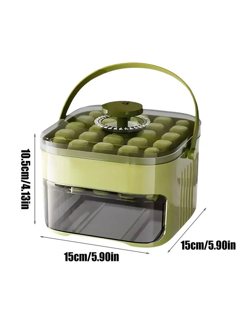 Generic Ice Cube Mold with Lid, Bin & Ice Scoop – 2 Pack 50-Grids Food-Grade Ice Cube Trays for Freezer, Easy Press Release, Dustproof & Odor-Resistant Cover, Portable Handle Design – Ideal for Whiskey, Cocktails, Coffee & Home Use - (Green)  - Image 2