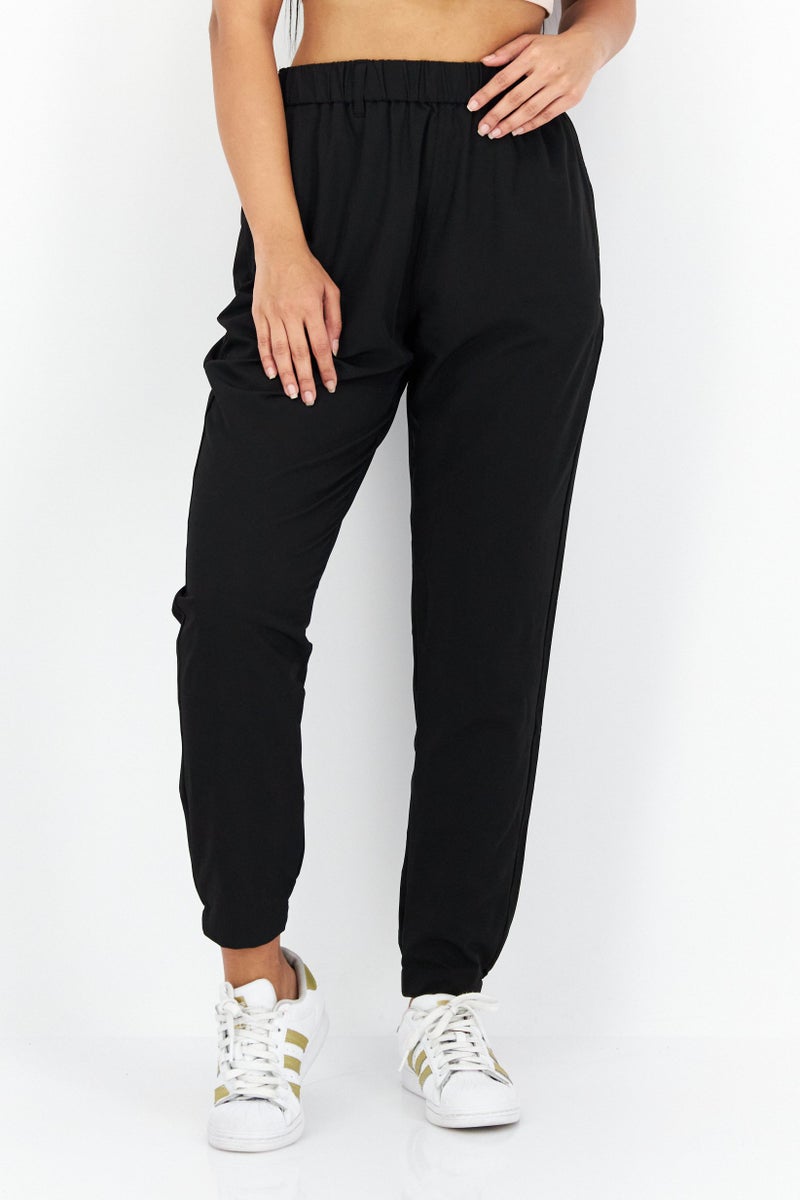 Lyle & Scott Women Pull On Plain Trousers, Black - Image 1
