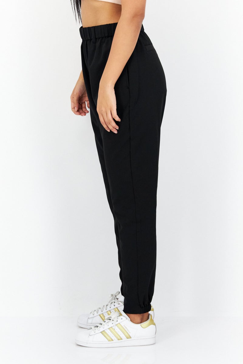Lyle & Scott Women Pull On Plain Trousers, Black - Image 4